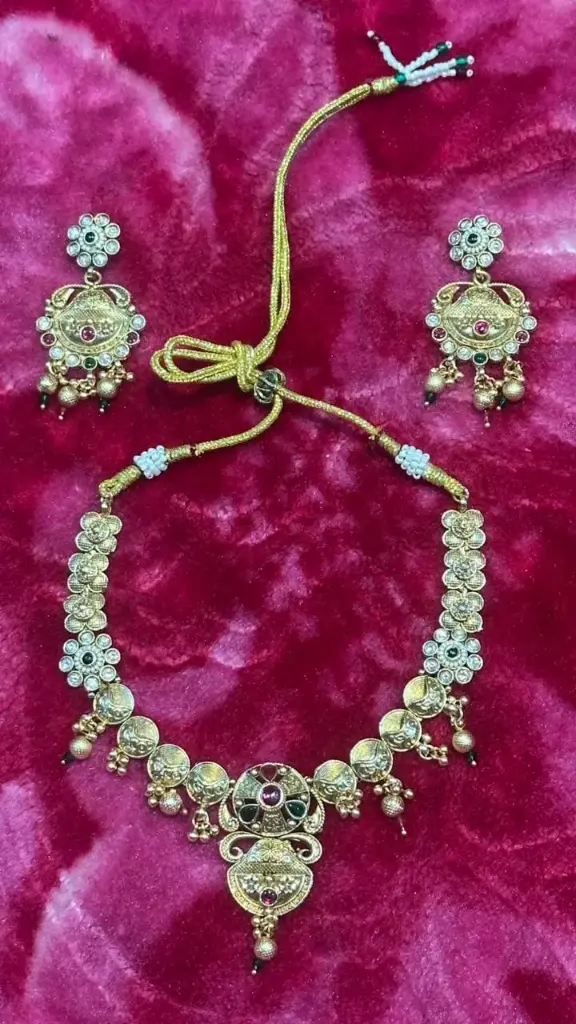 Aarohi Antique Gold Necklace