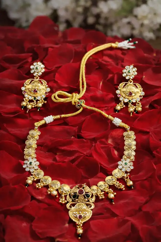 Aarohi Antique Gold Necklace