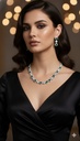 Elegant Star Motif Green Necklace Set