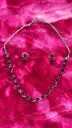 Silver-Tone Rubi Red Crystal Necklace Set