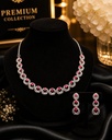 Wine Glow Circular Motif Jewelry Set