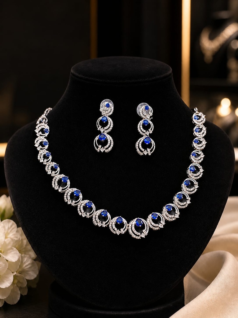 Neelam Glow Circular Motif Jewelry Set