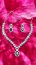 Royal Wine Drop CZ Necklace Set