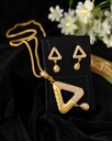 Gold-Tone Daily Wear Pendant and Earring Set