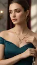 Sparkling Butterfly Heart Crystal Gold Necklace and Earring Set