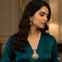 Regal Rajasthani Emerald and Pearl Heritage Jewelry Set