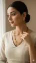 Elegant Rose Gold Floral Cascade Pendant and Earring Jewelry Set